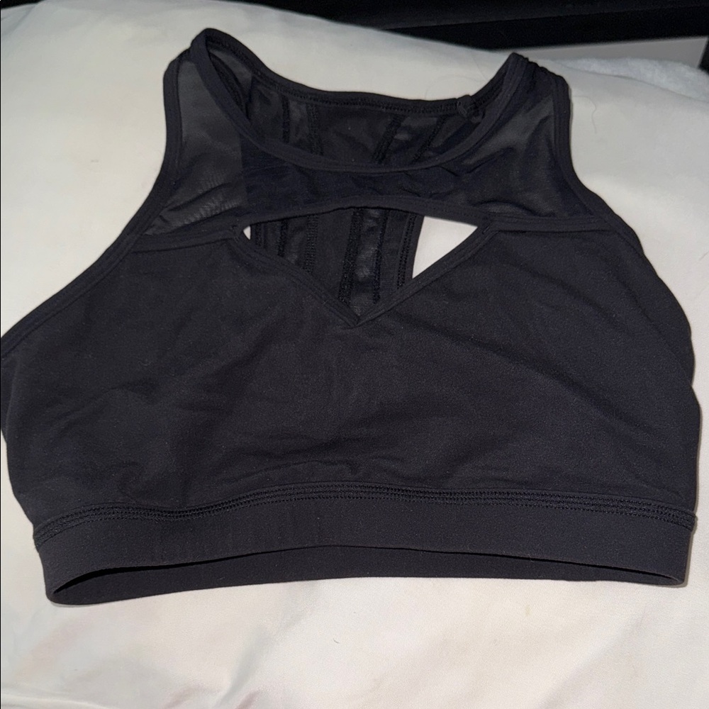 BuffBunny Black Mesh Sports Bra